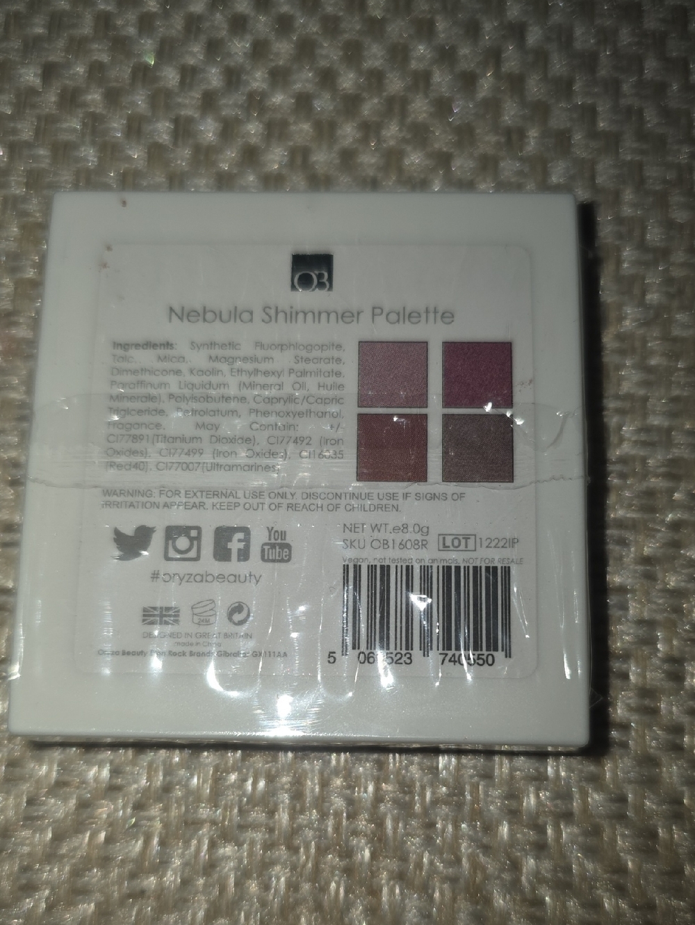 Oryza Beauty Nebula Shimmer Palette - Pink Plum Shimmer